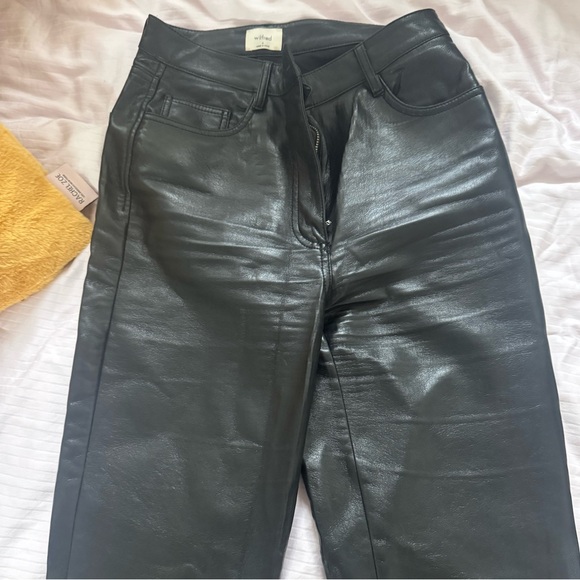 Melina Black Leather Pants - Picture 2 of 4